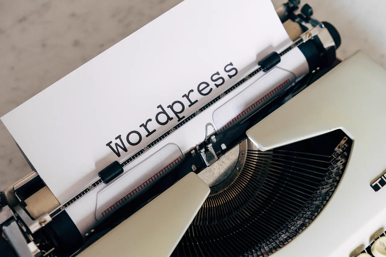 Logo de WordPress en pantalla para un artículo sobre alternativas a WordPress